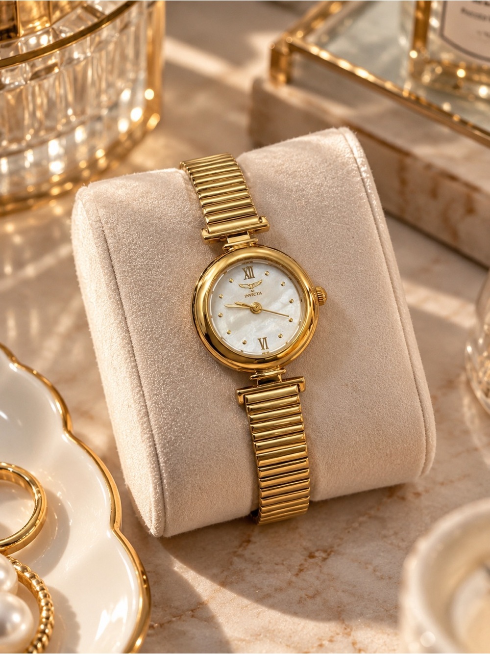Invicta 69074 Gold-Tone Women’s Watch | White Dial | Boxed NWT